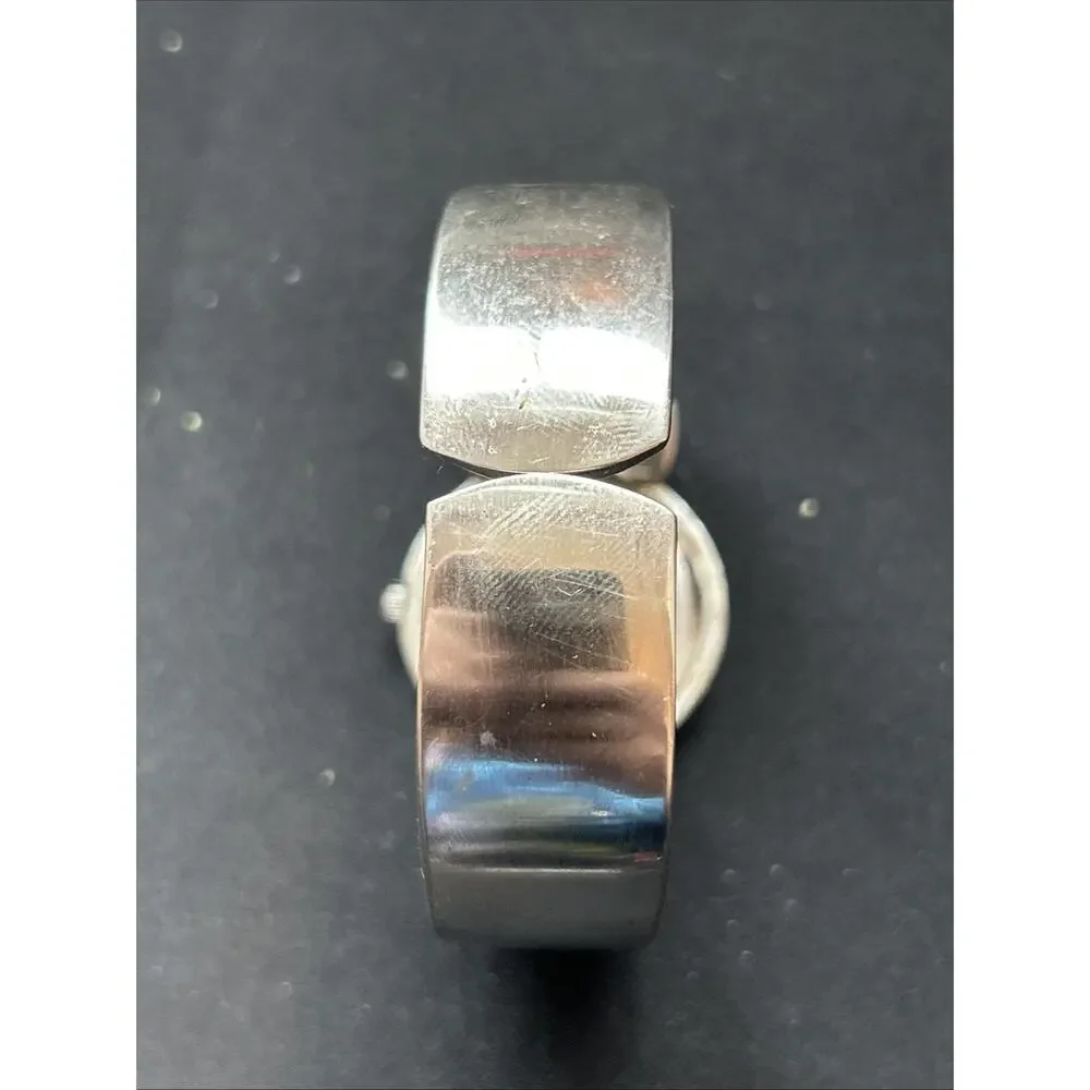 Waltham Zebra Print Dial Silver Tone Women’s Cuff Quartz Watch